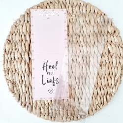 feestzakje roze veel liefs