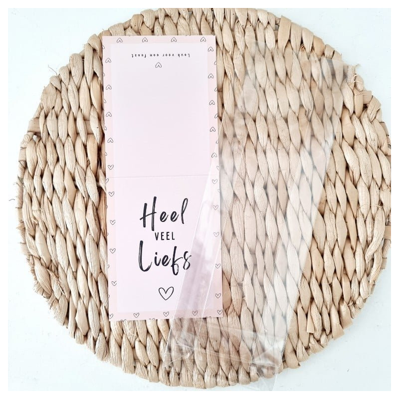 feestzakje roze veel liefs