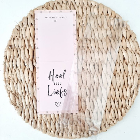 feestzakje roze veel liefs