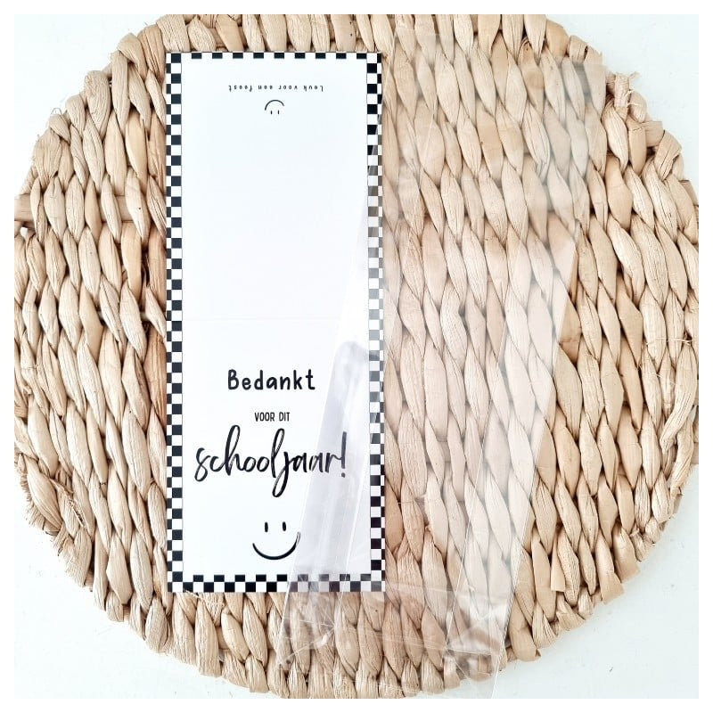 feestzakje huls bedankt voor dit schooljaar zwart