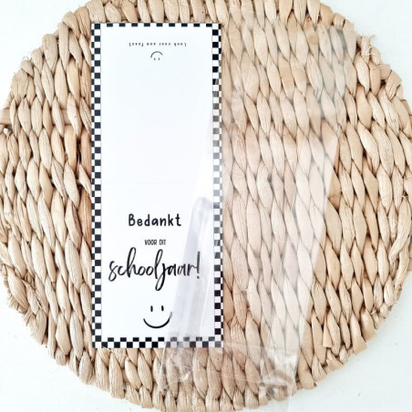 feestzakje huls bedankt voor dit schooljaar zwart