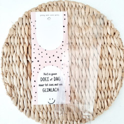 Feestzakje Het is geen doei of dag maar tot ziens met een glimlach met een smiley