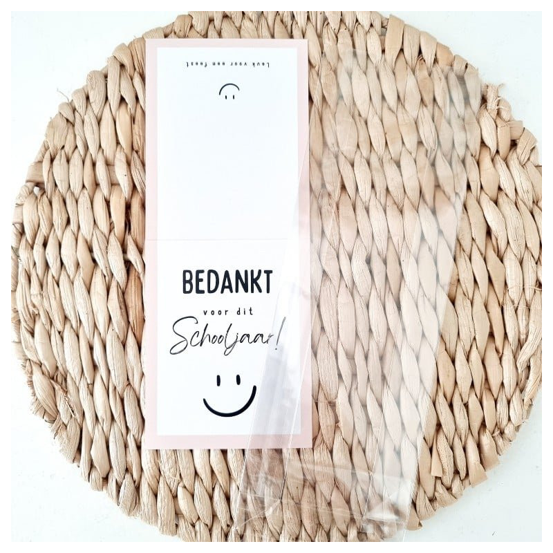 feestzakje huls bedankt voor dit schooljaar roze