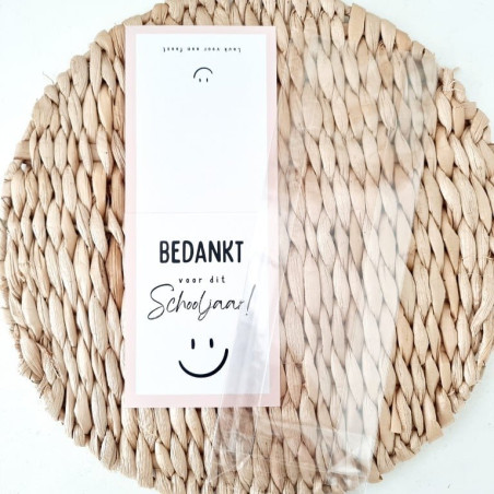 feestzakje huls bedankt voor dit schooljaar roze