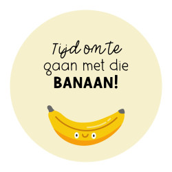 sticker tijd om te gaan banaan