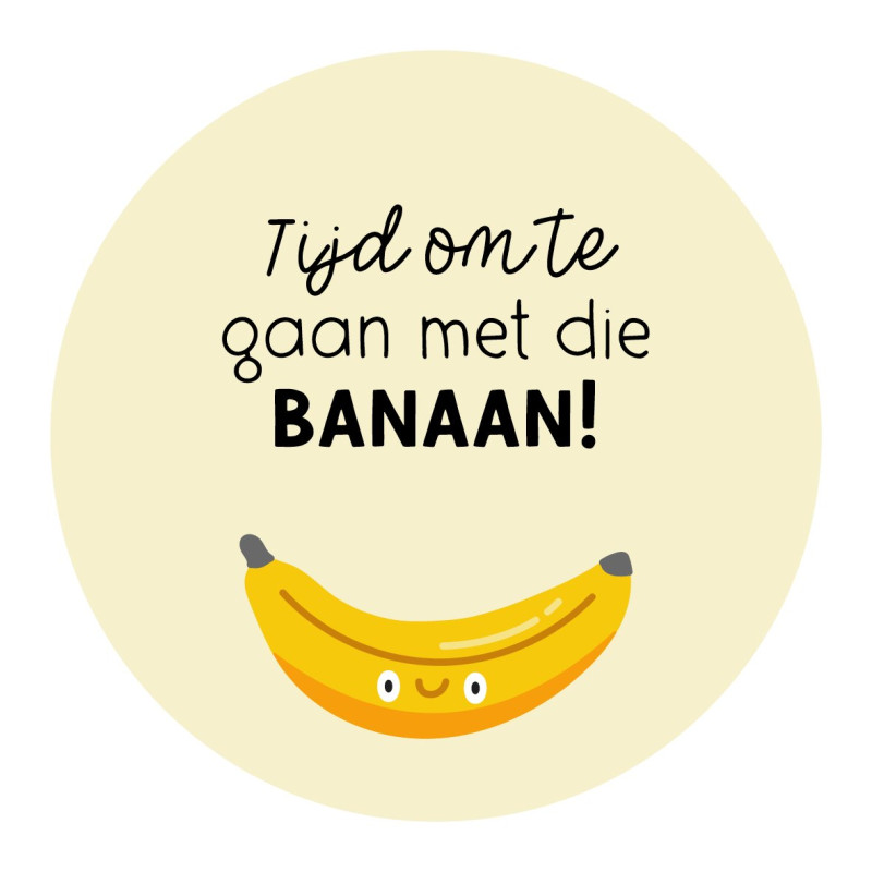 sticker tijd om te gaan banaan