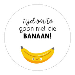 sticker tijd om te gaan banaan