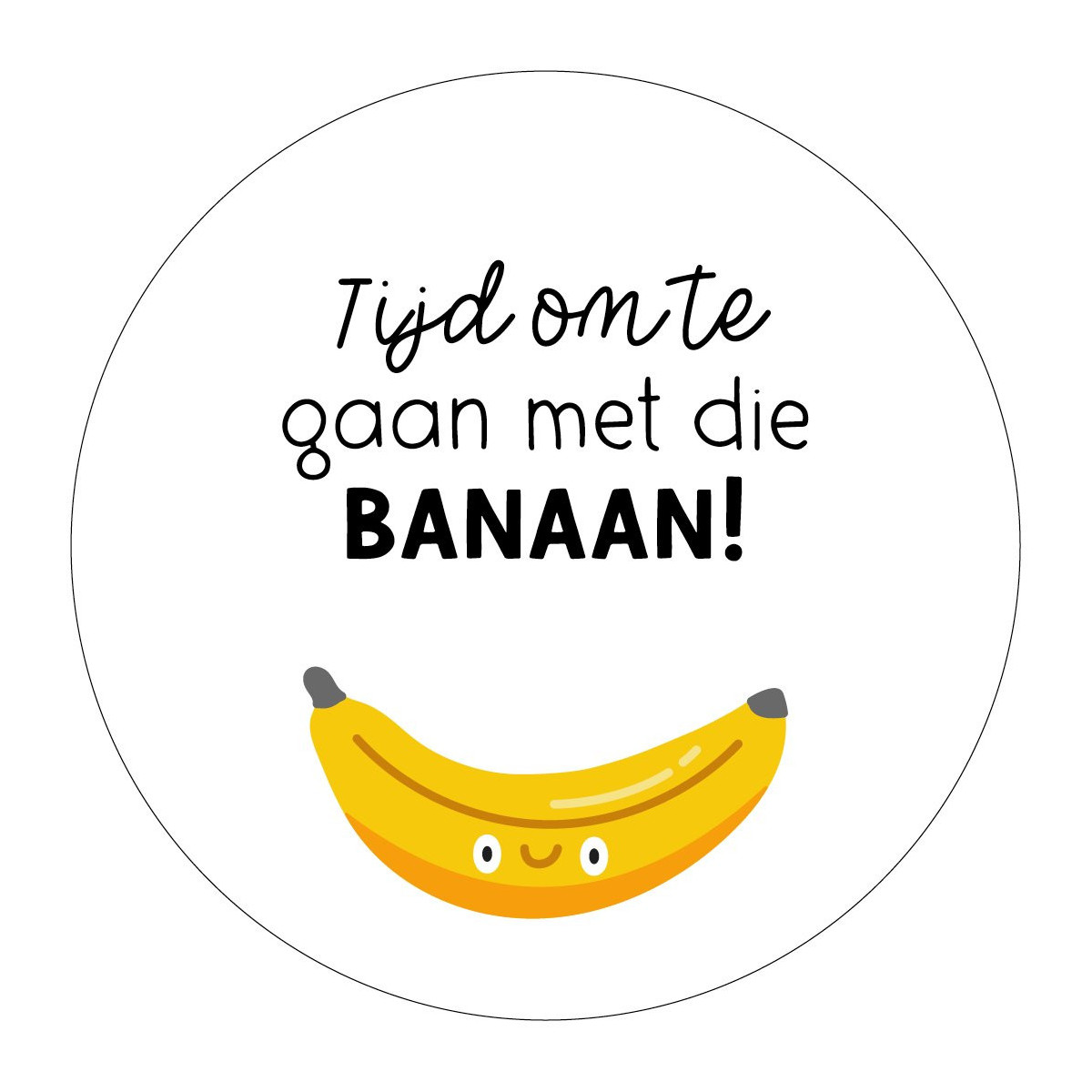 sticker tijd om te gaan banaan