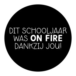 sticker schooljaar on fire