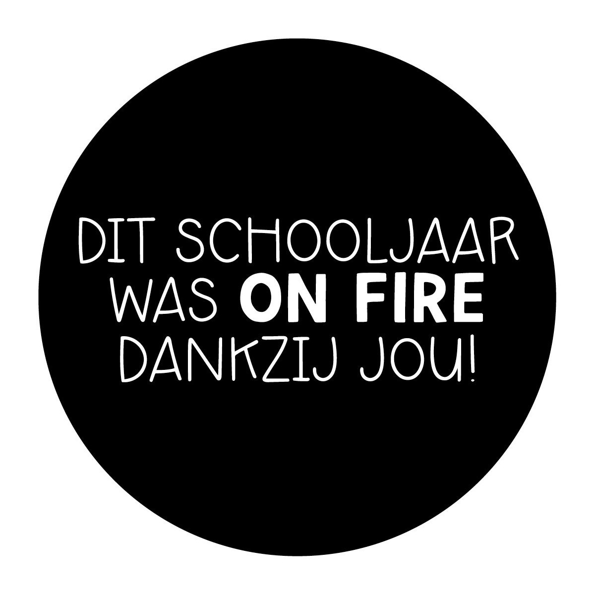 sticker schooljaar on fire