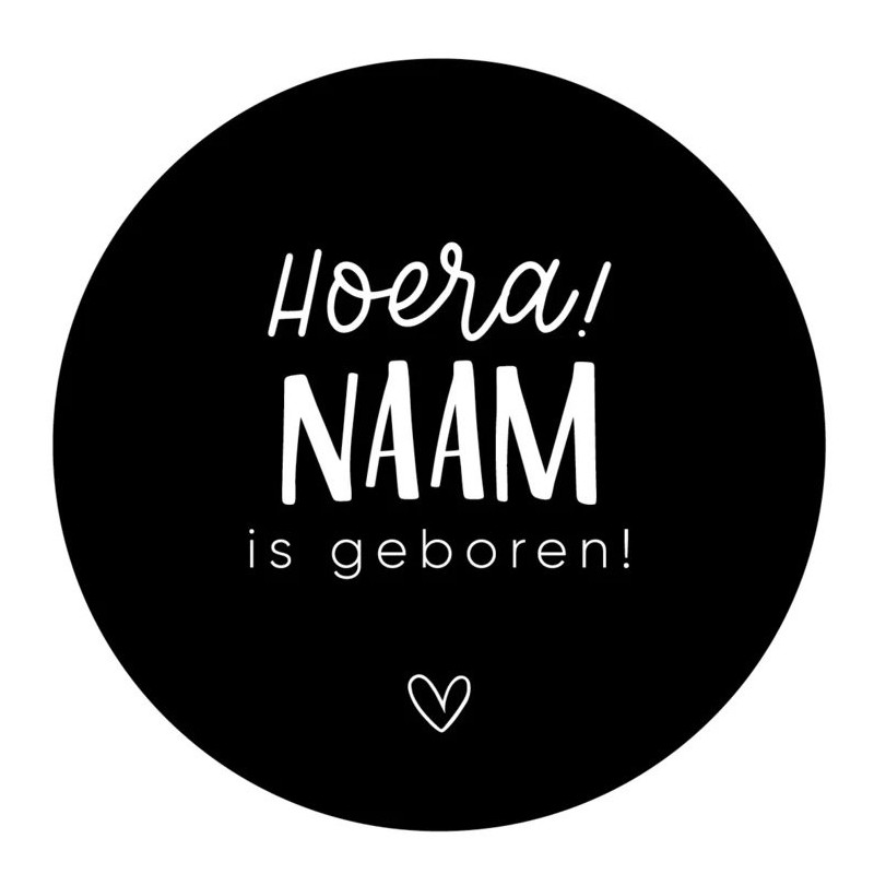 gepersonaliseerd hoera geboren hartje
