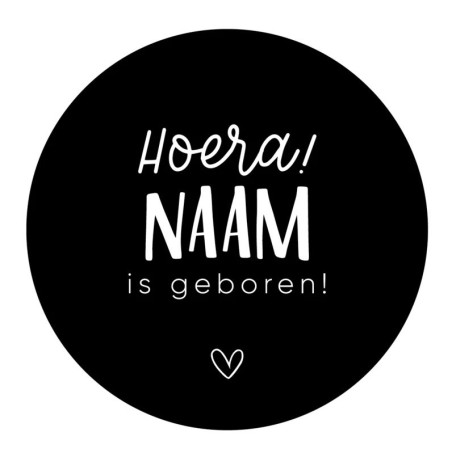 gepersonaliseerd hoera geboren hartje