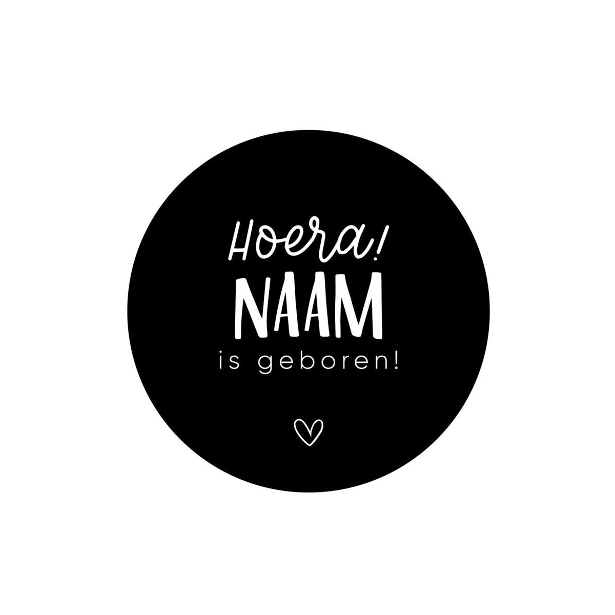 gepersonaliseerd hoera geboren hartje