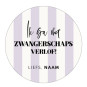 Gepersonaliseerd stickervel 24 stickers - Ik ga met zwangerschaps verlof! Liefs, Naam