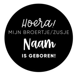 gepersonaliseerd stickervel broertje zusje