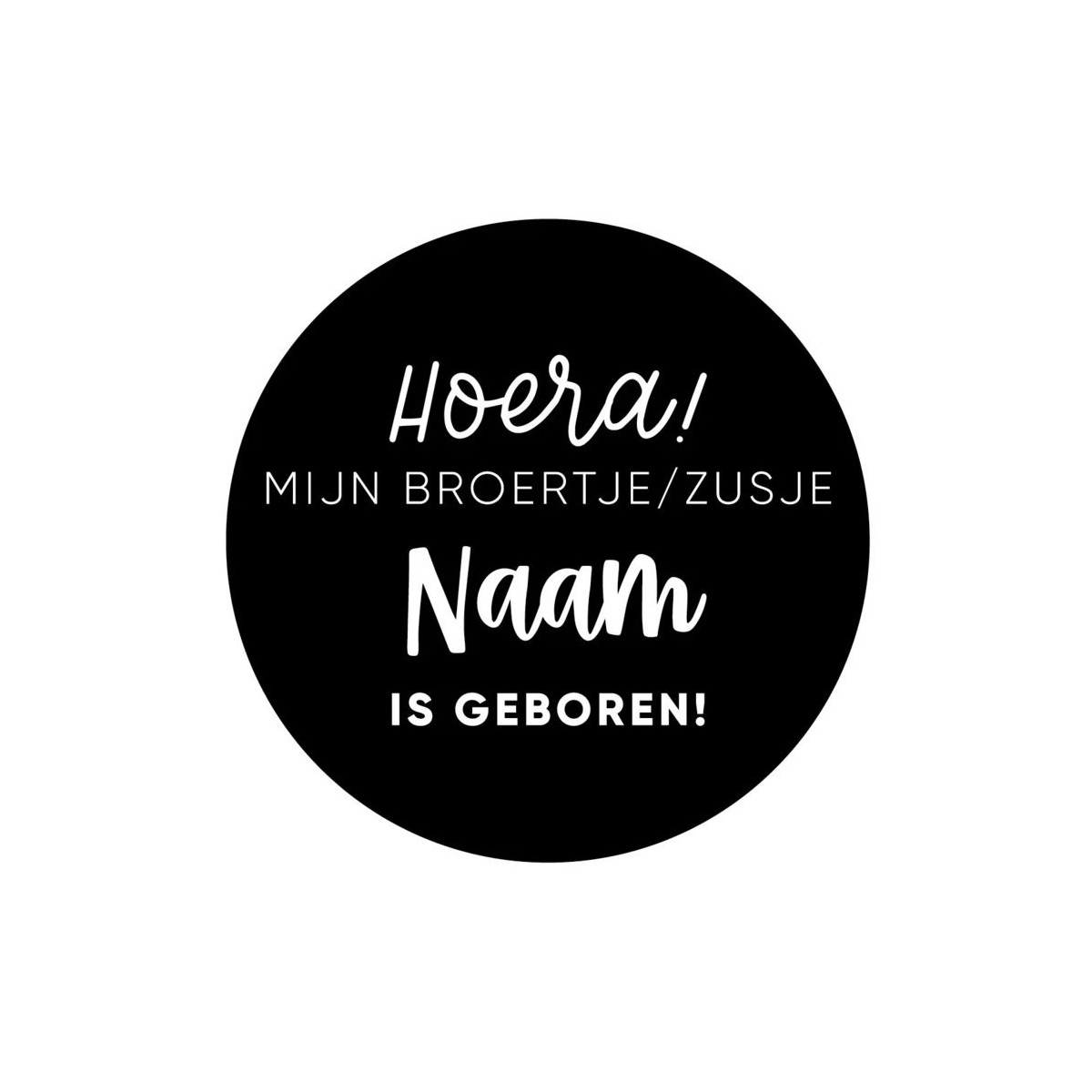 gepersonaliseerd stickervel broertje zusje